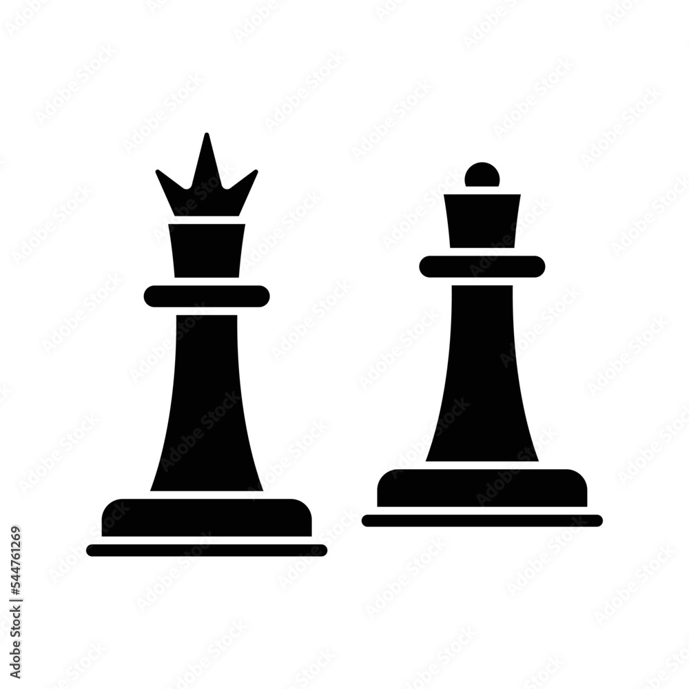 Chess icon logo design template vector isolated illustration Chess icon logo design template vector isolated illustration