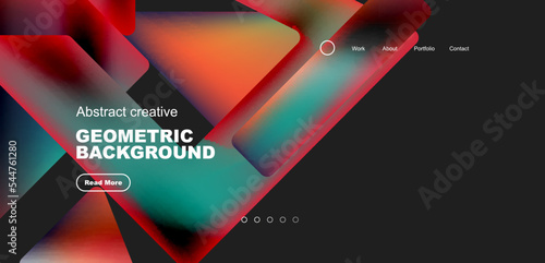 Fluid triangles minimal abstract background. Techno or business concept, pattern for wallpaper, banner, background, landing page
