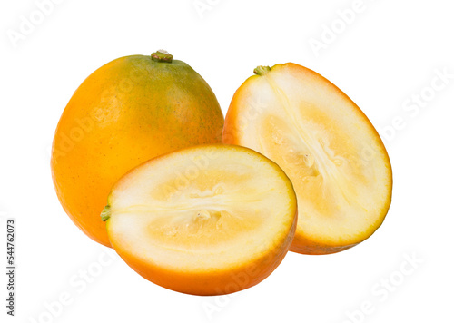 Orange kumquat isolated on transparent png photo