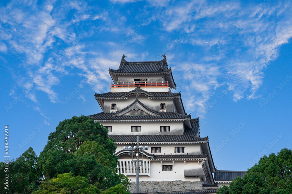 Fototapeta premium 青空の唐津城