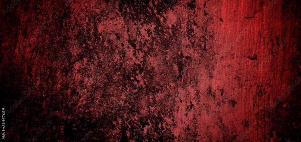 Abstract grunge red background texture, scary dark red wall background. walls full of scratches and stains