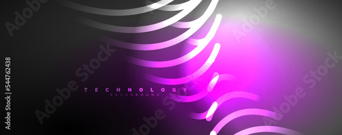 Light beams, neon lines abstract background. Vector Illustration For Wallpaper, Banner, Background, Card, Book Illustration, landing page