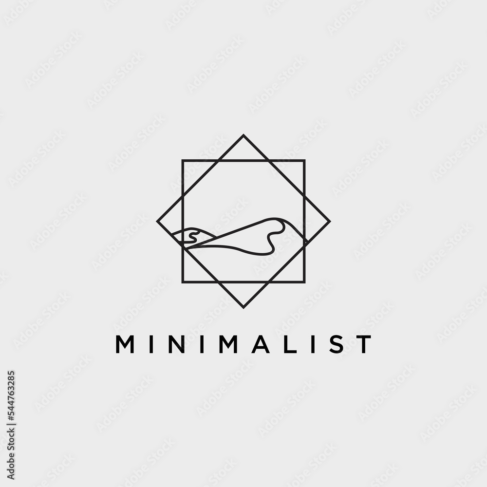 Minimalist Mountain Logo Design Vector Minimalist Mountain Logo Design Vector