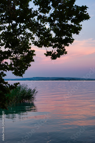 Summer twilight at Lake Balaton - Revfulop, Hungary © lkonya