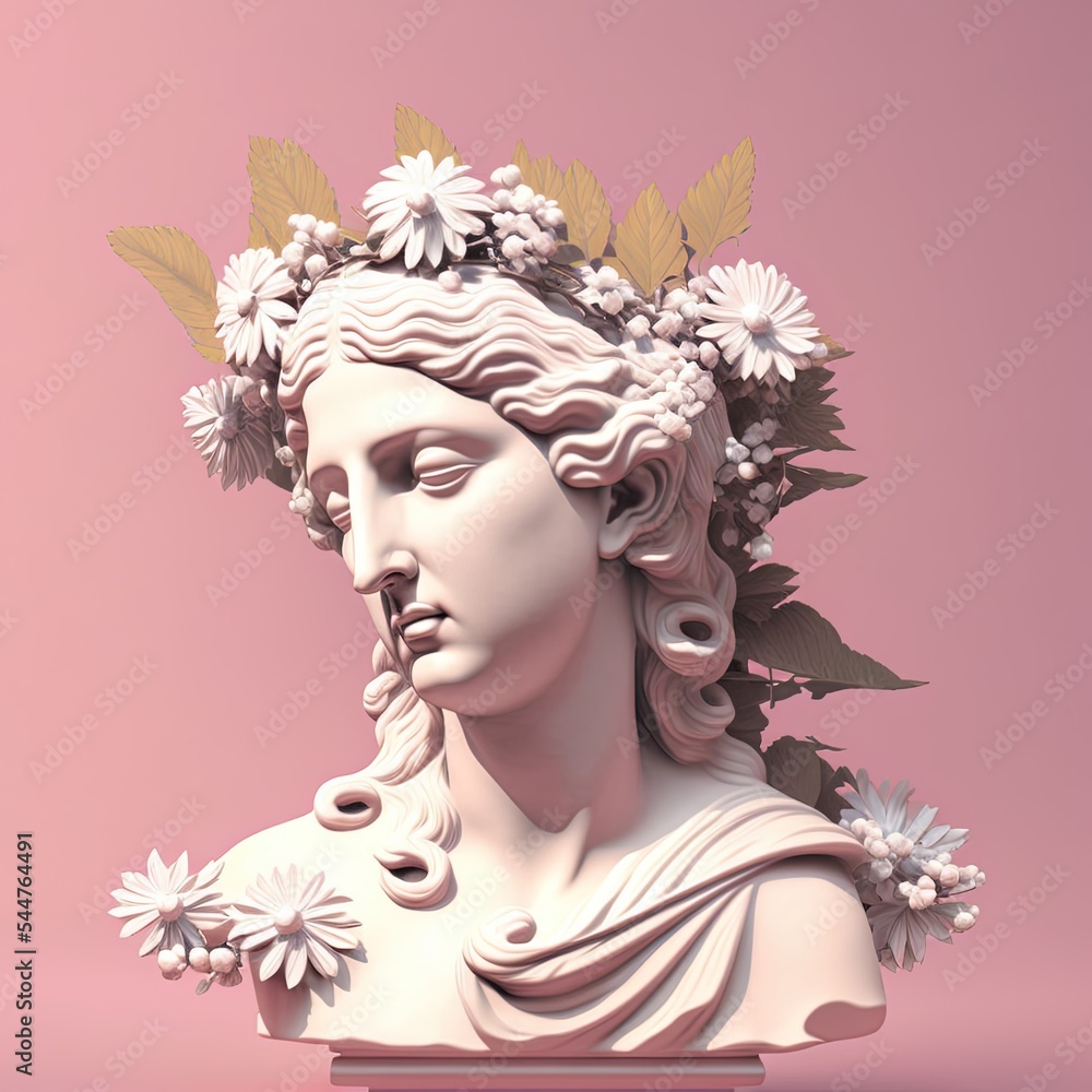 Fotografie 3D Ancient woman Statue