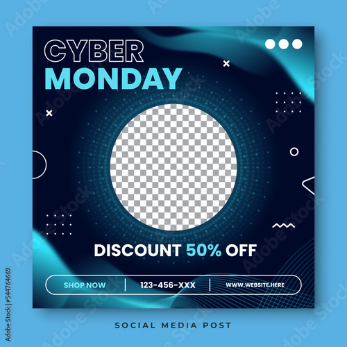 Cyber monday social media post template