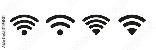 Wireless icon, set of signal internet icon design vector, connection icon variation isolated