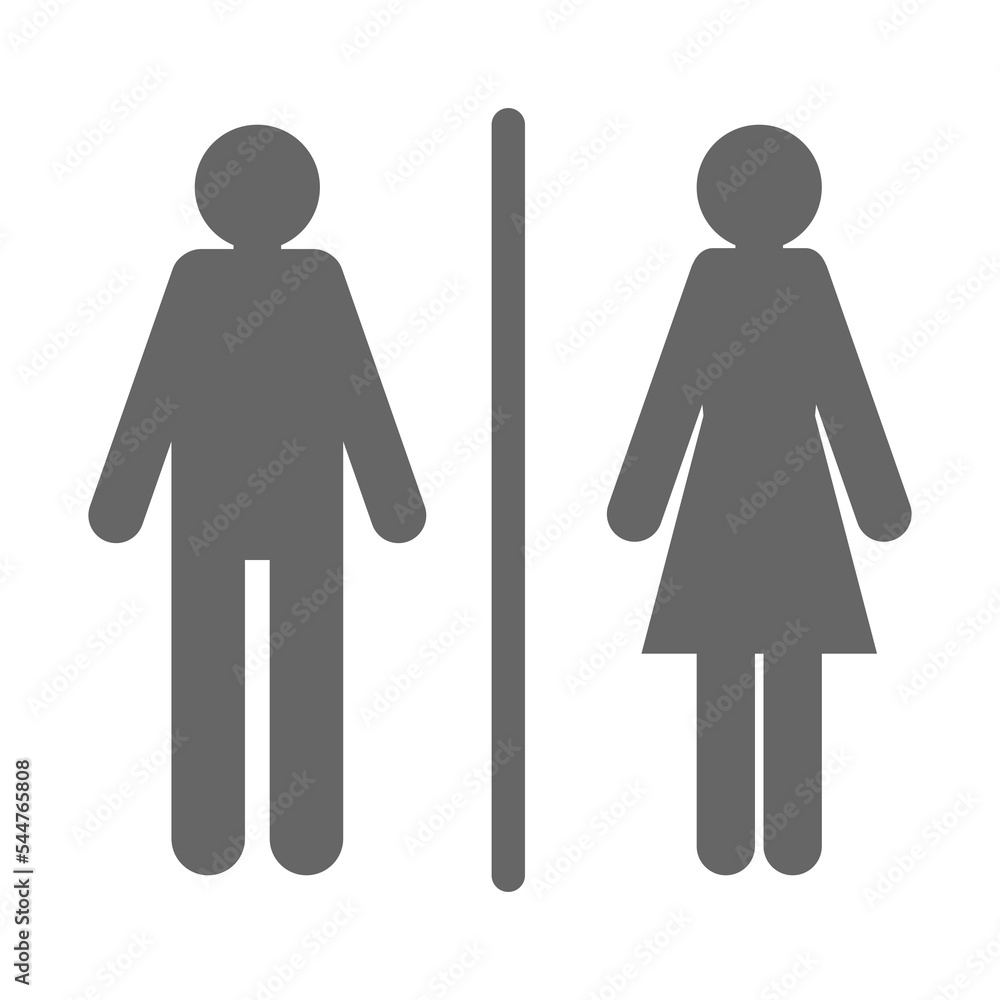 toilet sign isolated on white background toilet sign isolated on white background