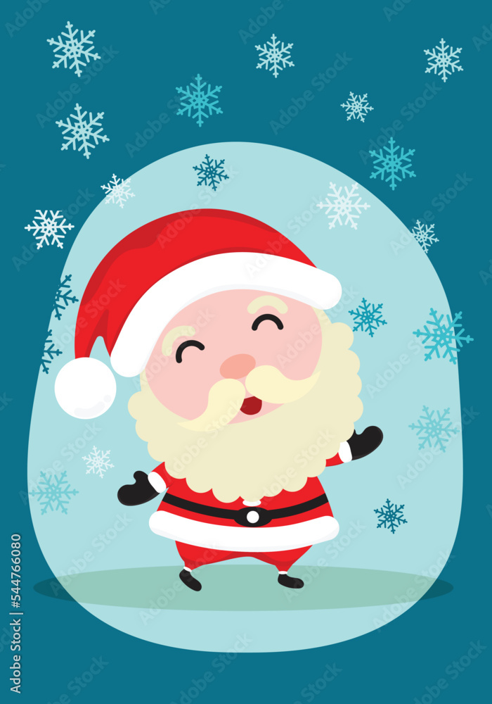 vector cartoon illustration of santa claus character Christmas winter design elements vector cartoon illustration of santa claus character Christmas winter design elements