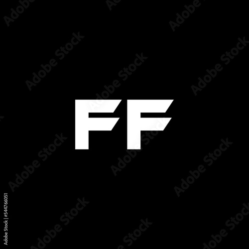 FF letter logo design with black background in illustrator, vector logo modern alphabet font overlap style. calligraphy designs for logo, Poster, Invitation, etc.