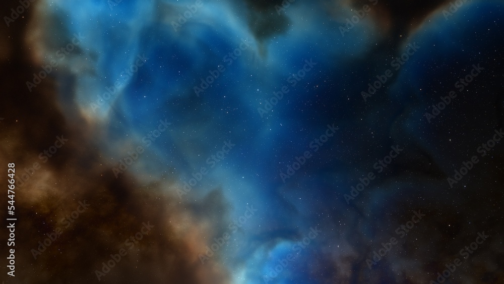Space of night sky with cloud and stars
