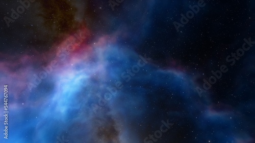 Fototapeta Naklejka Na Ścianę i Meble -  Space nebula, for use with projects on science, research, and education. Illustration
