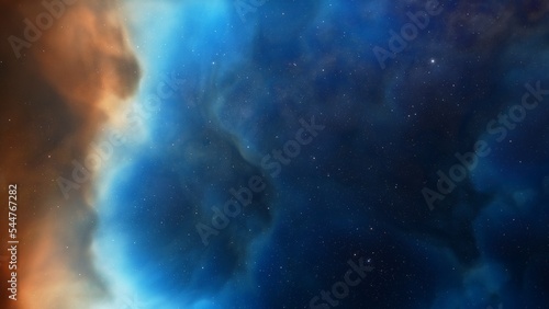 Fototapeta Naklejka Na Ścianę i Meble -  Space background with nebula and stars, nebula in deep space, abstract colorful background 3d render
