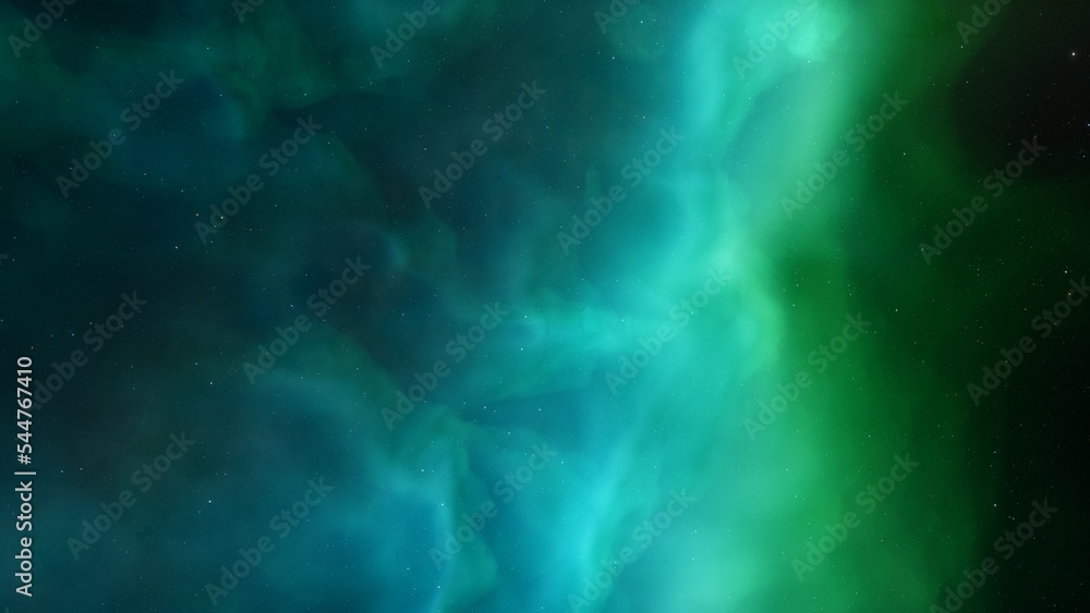 Fototapeta premium Deep space nebula with stars. Bright and vibrant Multicolor Starfield Infinite space outer space background with nebulas and stars. Star clusters, nebula outer space background 3d render 