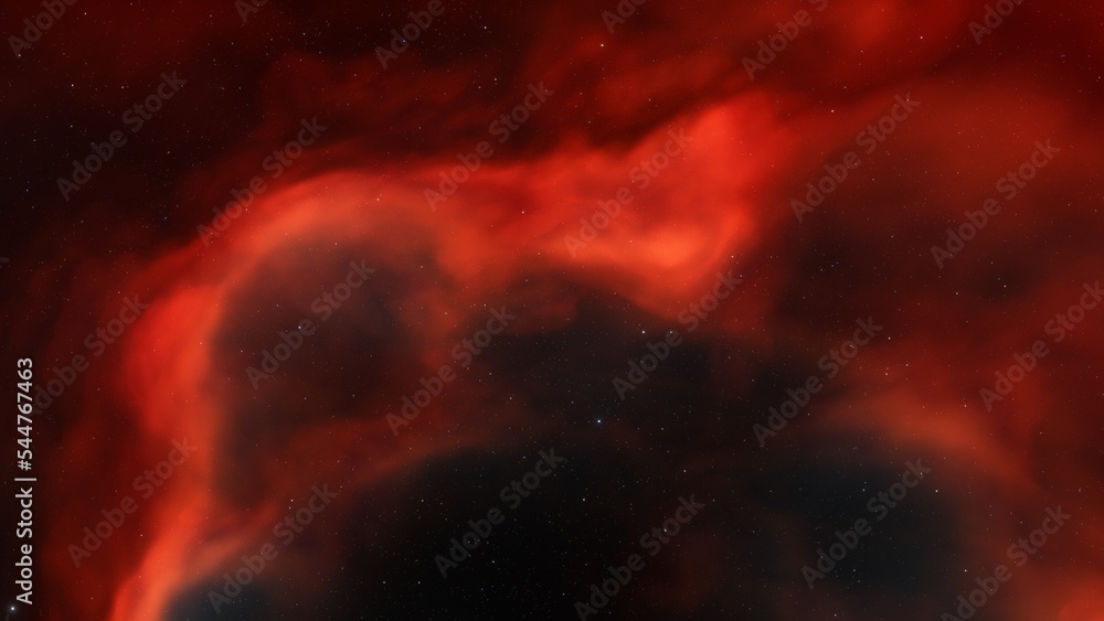 Deep space nebula with stars. Bright and vibrant Multicolor Starfield Infinite space outer space background with nebulas and stars. Star clusters, nebula outer space background 3d render
