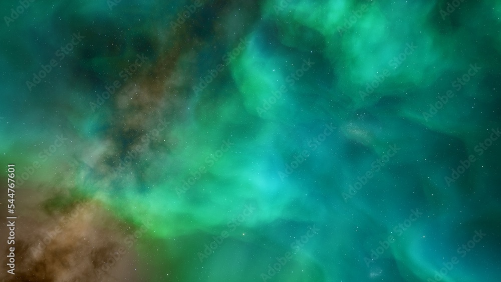 Fototapeta premium Cosmic background with a blue purple nebula and stars