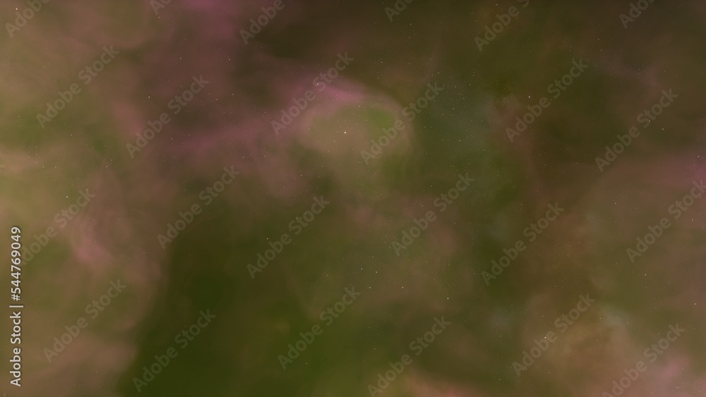 nebula gas cloud in deep outer space, science fiction illustration, colorful space background with stars 3d render
