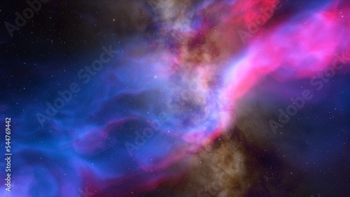 Universe filled with stars  nebula and galaxy 