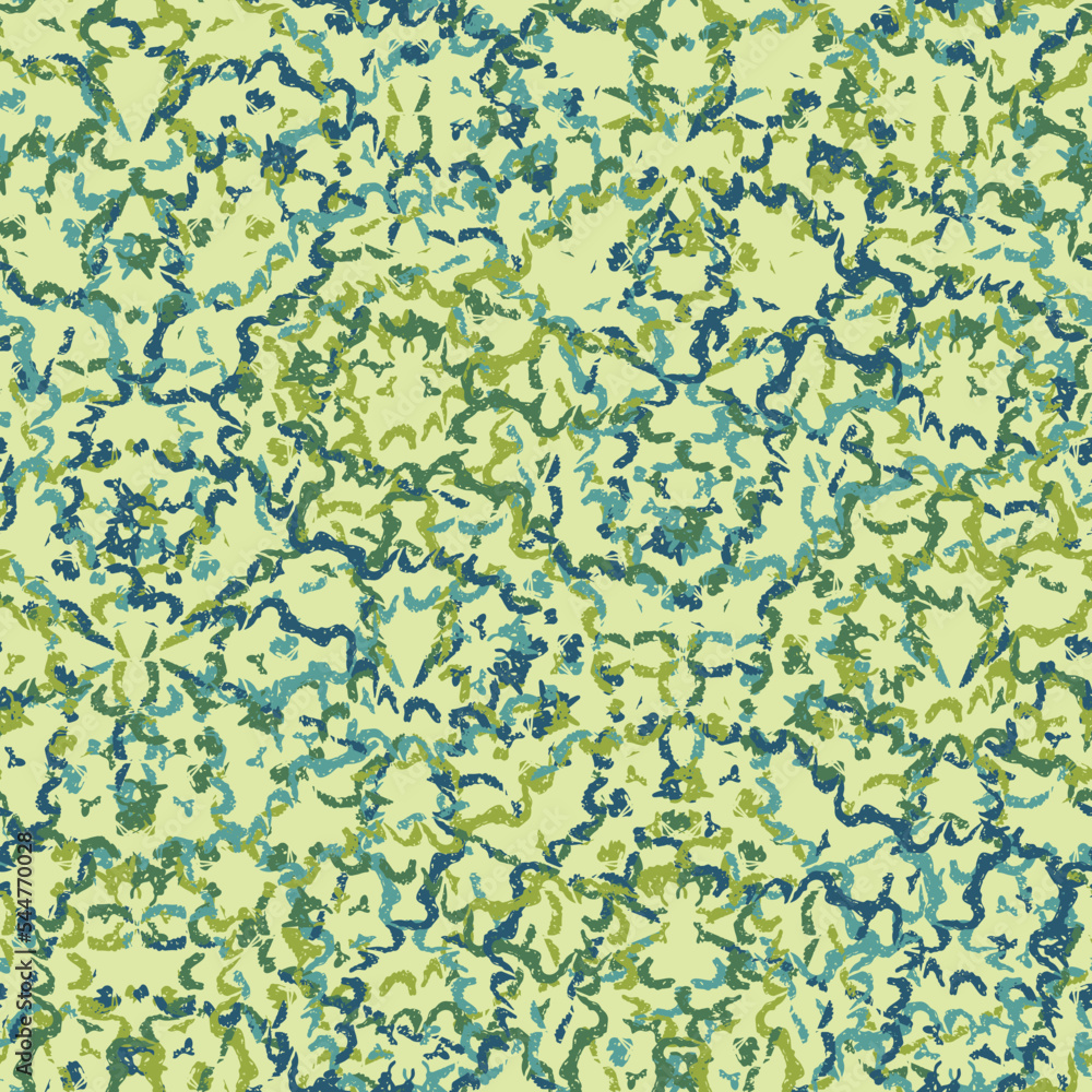 Seamless fractal pattern in vector format for printed fabrics or any ...