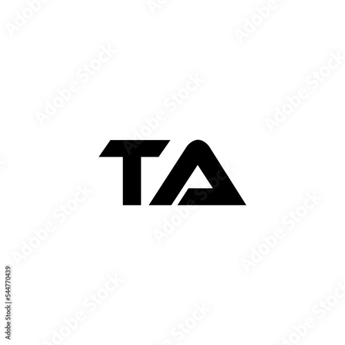 TA letter logo design with white background in illustrator  vector logo modern alphabet font overlap style. calligraphy designs for logo  Poster  Invitation  etc.