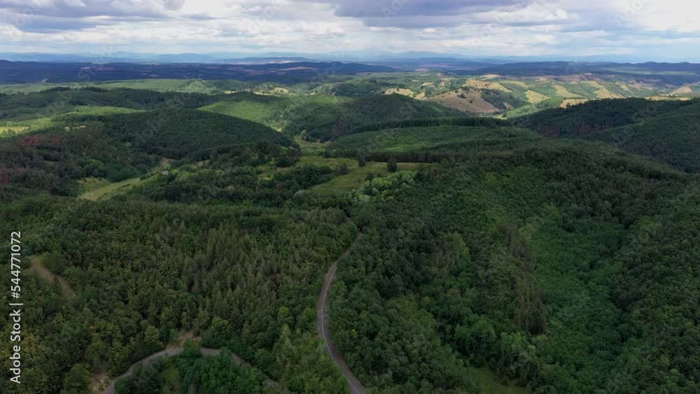 Aerial view forest summer, in hungary Aerial view forest summer, in hungary