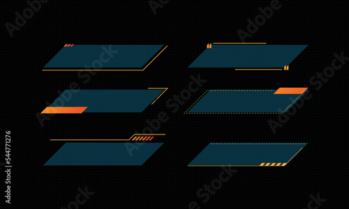 Futuristic vector hud interface screen design digital callouts titles