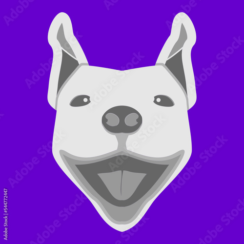 Siberian Face Dog Head