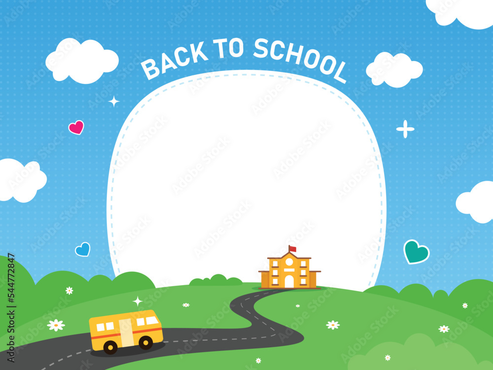 Back to school nature background illustration Back to school nature background illustration