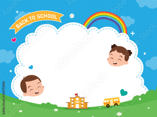 Back to school nature background illustration