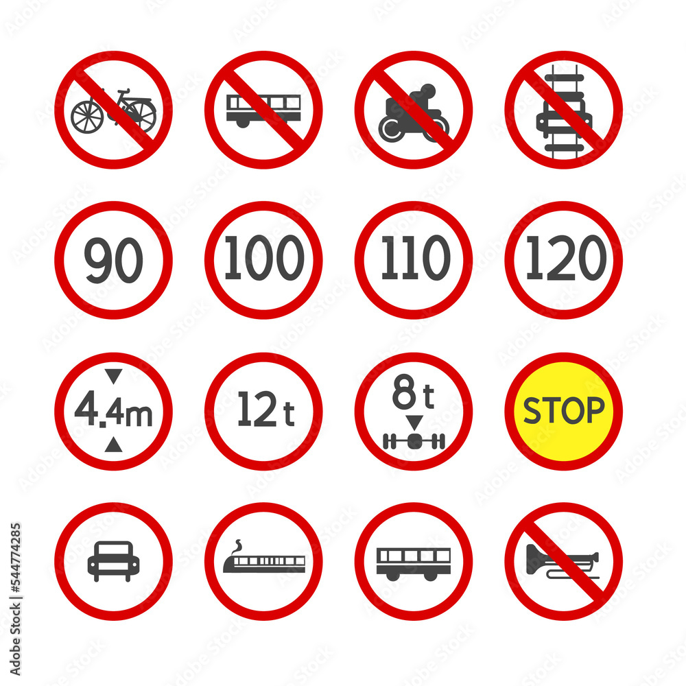 Road Signs and Symbols set Road Signs and Symbols set
