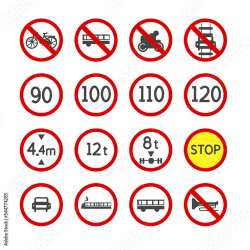 Road Signs and Symbols set