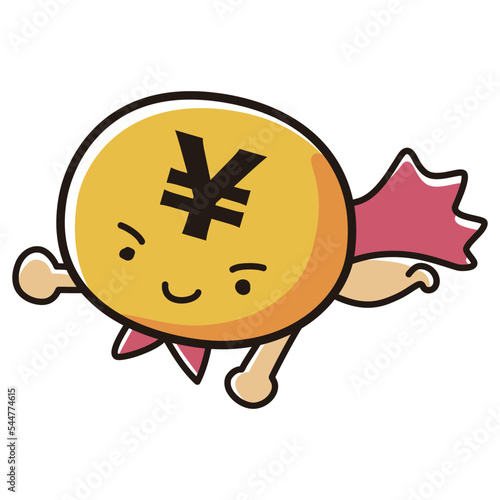 円通貨（¥）のヒーローキャラクター