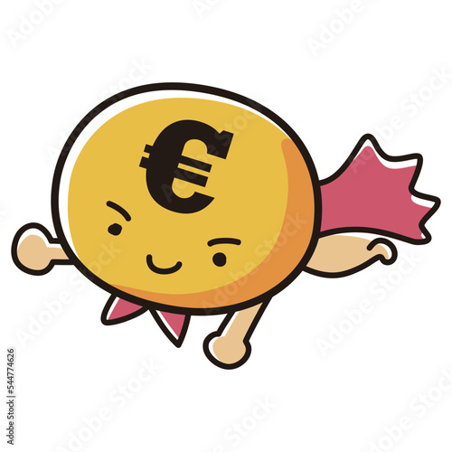 ユーロ通貨（€）のヒーローキャラクター