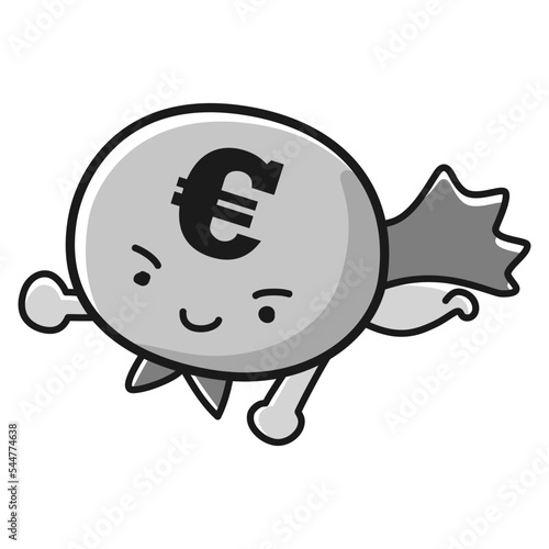 ユーロ通貨（€）のヒーローキャラクター