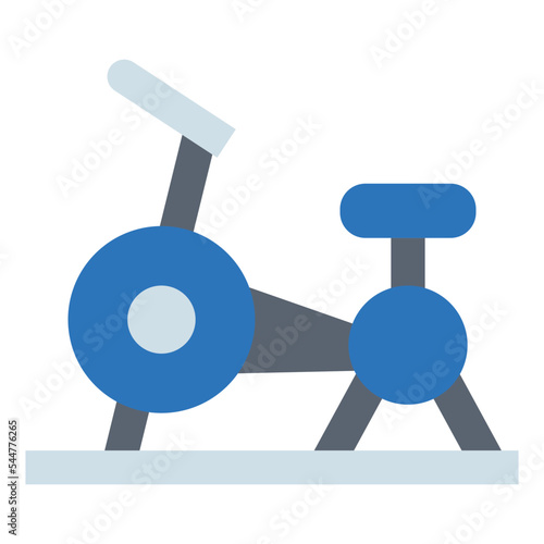 stationary bike flat icon style