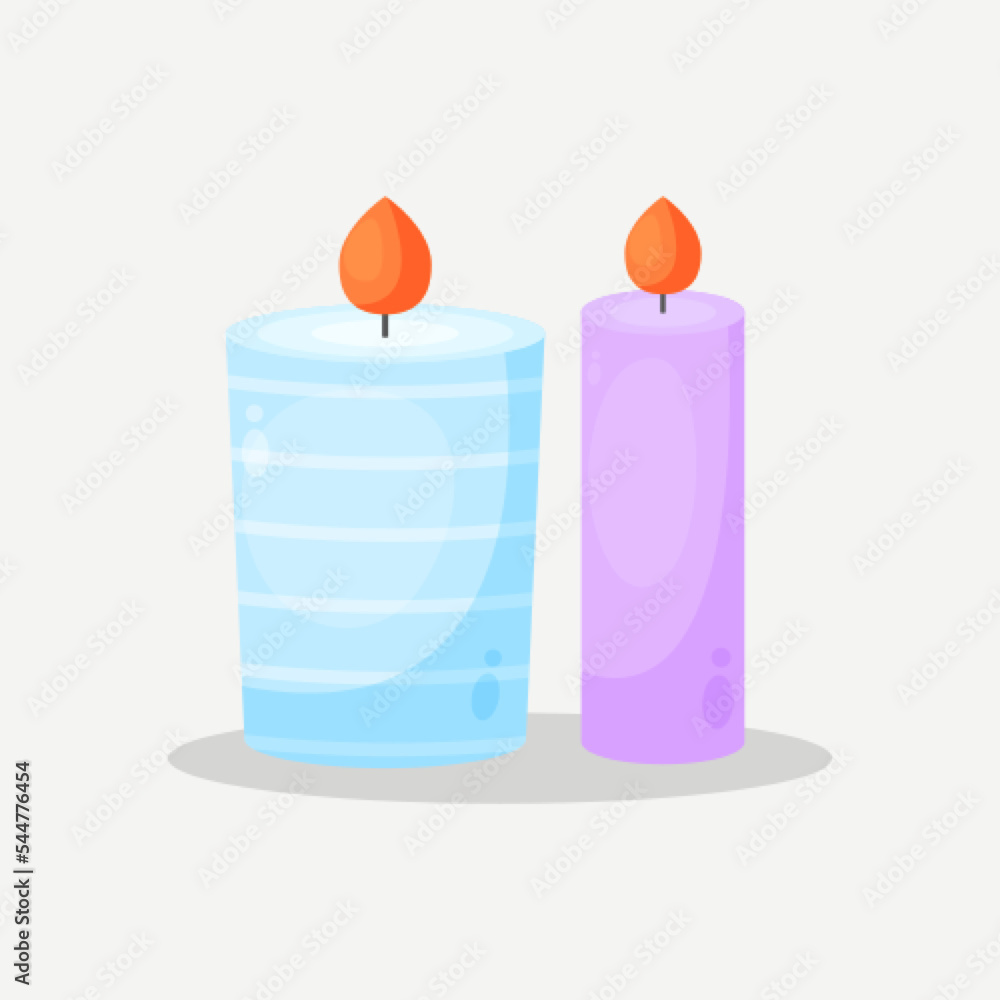 Candle cartoon style illustration Candle cartoon style illustration
