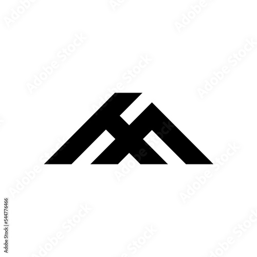 initial letter HF FH modern linked logo vector. Illustration of HF FH design logotype template