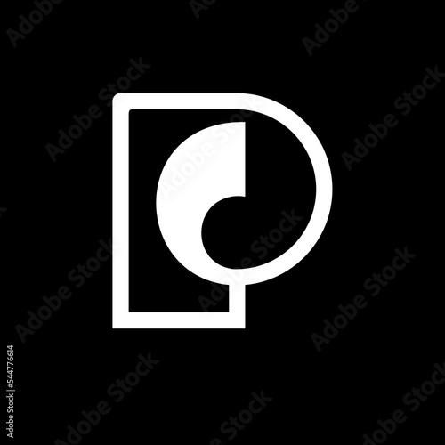 Amazing professional elegant trendy awesome artistic black and white color P PP logo Alphabet icon start based.
