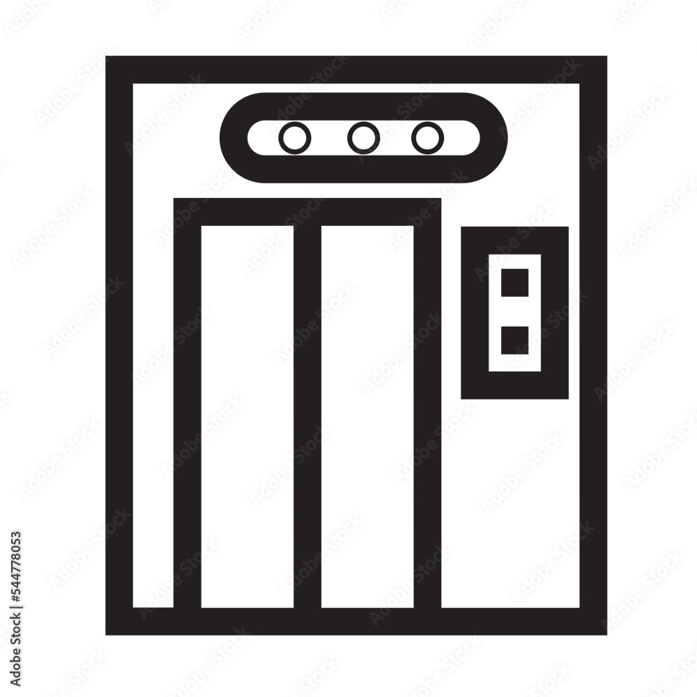 Accommodation Elevator Hotel Interior Lift Icon Accommodation Elevator Hotel Interior Lift Icon