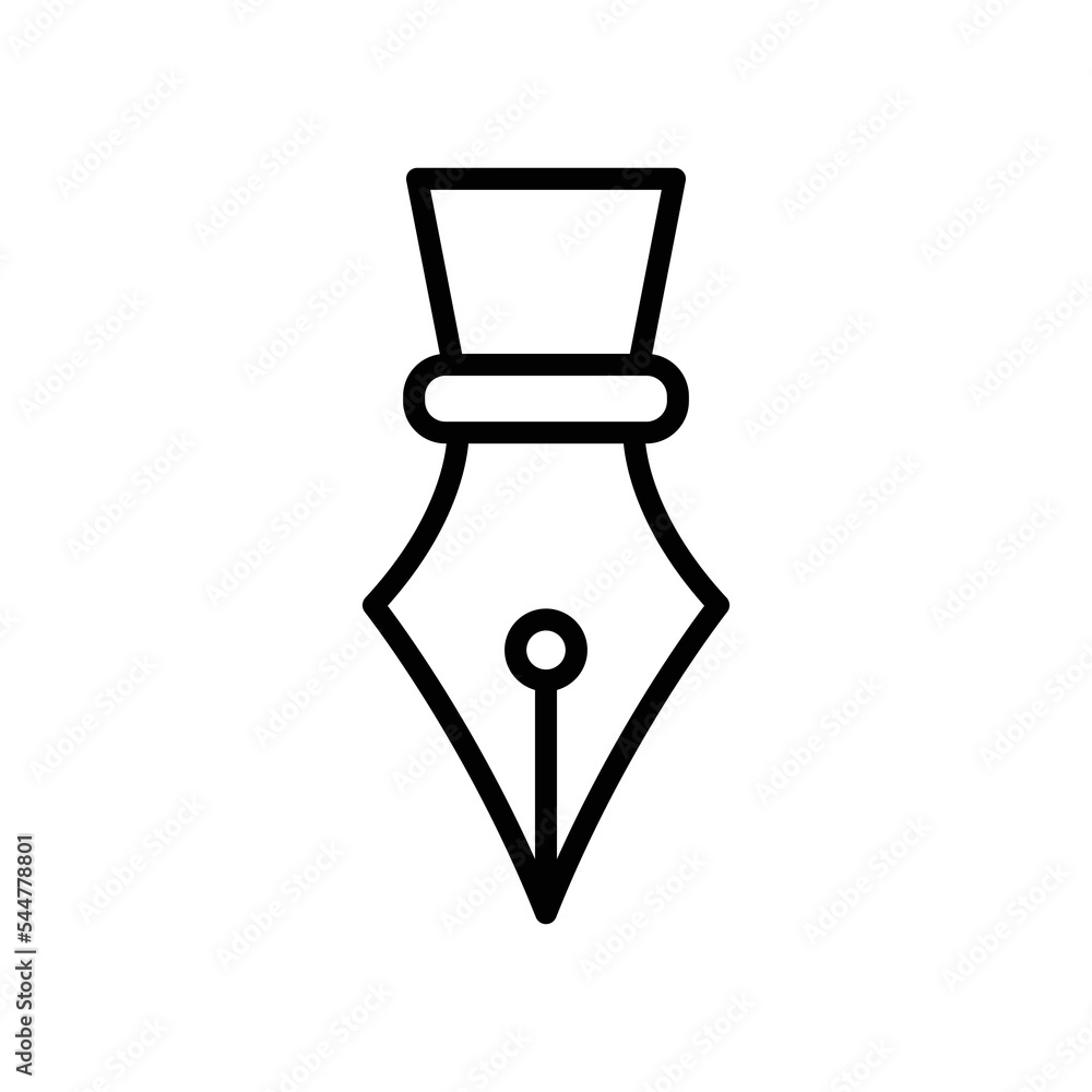 fountain pen icon vector design template in white background fountain pen icon vector design template in white background