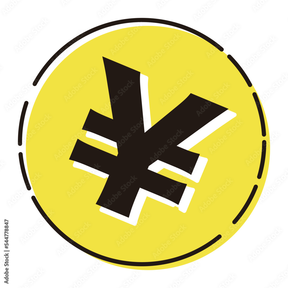 Obraz premium 円（¥）通貨のイラスト