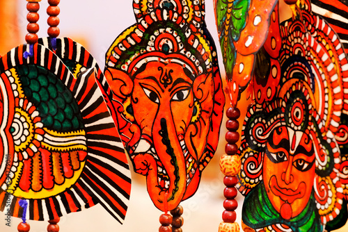 Wallpaper Mural artistic painted colorful handcrafted Products selling in handicraft fair. Torontodigital.ca