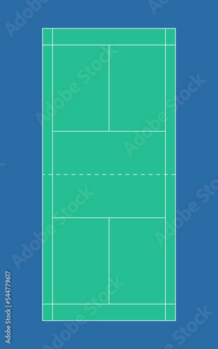 Vector badminton court good for information, print, book © Doni