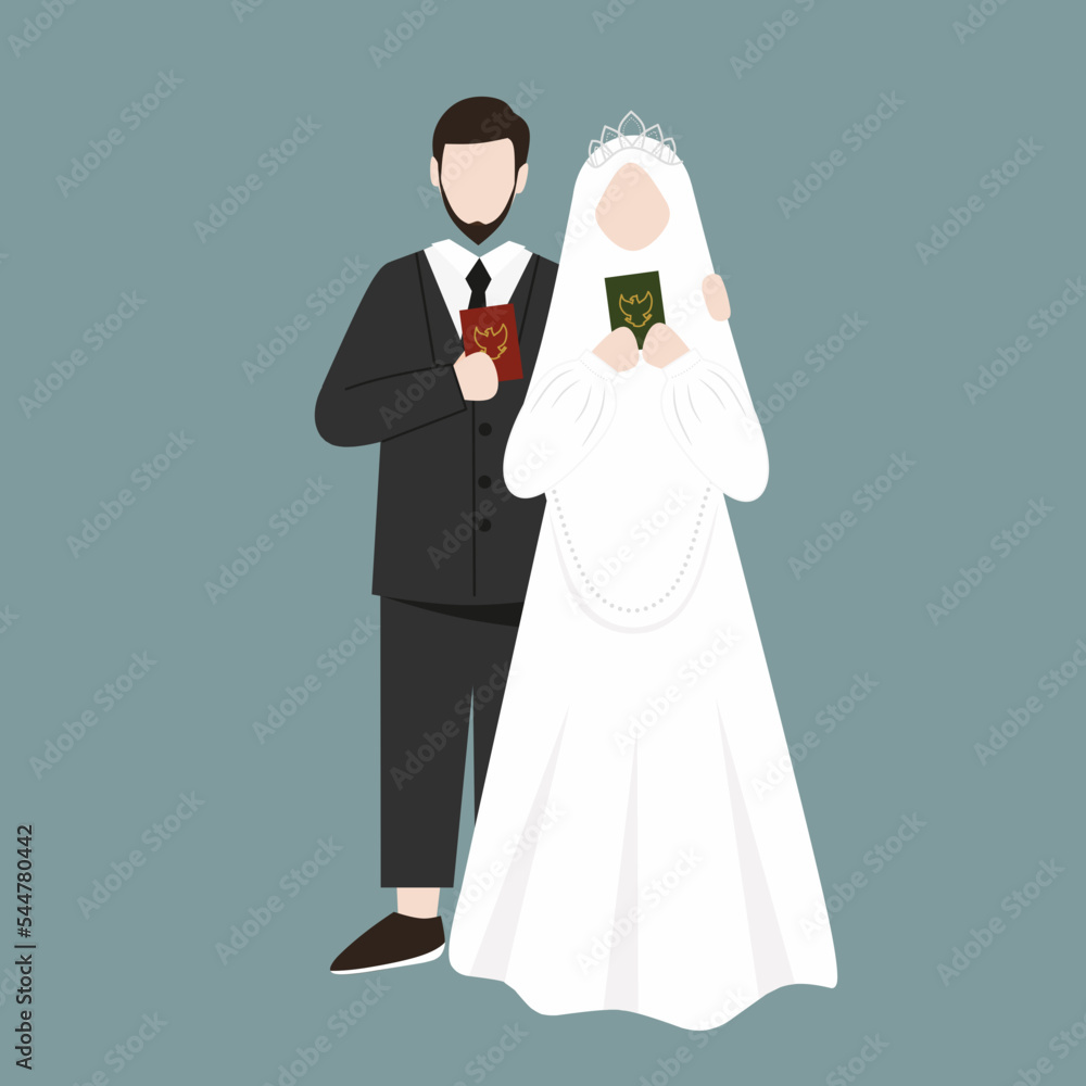 Muslim bride and group wedding couple Muslim bride and group wedding couple