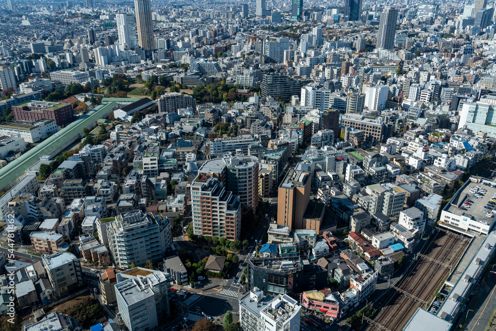 Fototapeta premium 東京恵比寿の高層ビルから望む都市景観