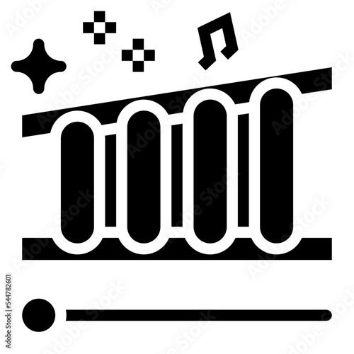 xylophone glyph icon style