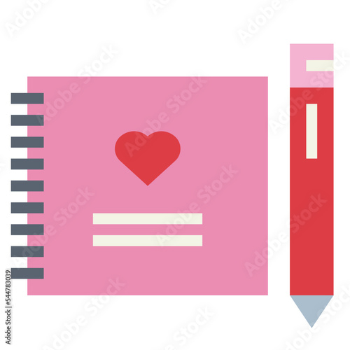 guests book flat icon style