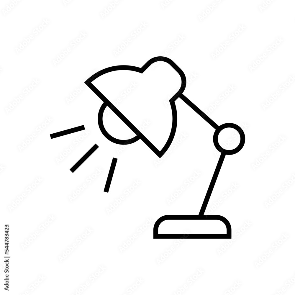 Desk lamp icon vector graphic illustration Desk lamp icon vector graphic illustration