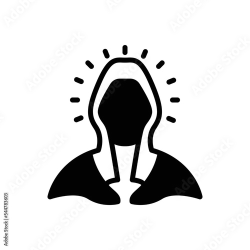 Black solid icon for marion 