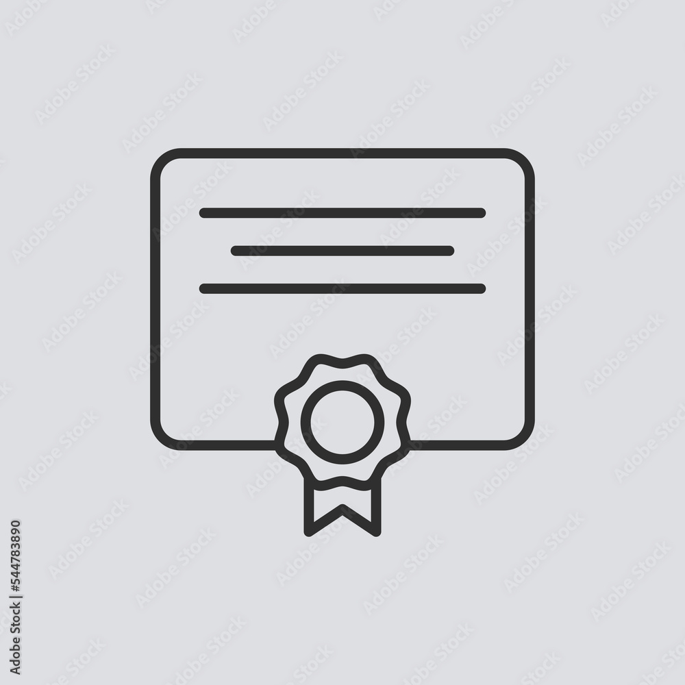 Certificate vector icon sign symbol Certificate vector icon sign symbol